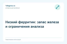 Низкий ферритин: запас железа и ограничения анализа