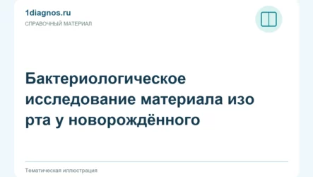Бактериологическое исследование материала изо рта у новорождённого
