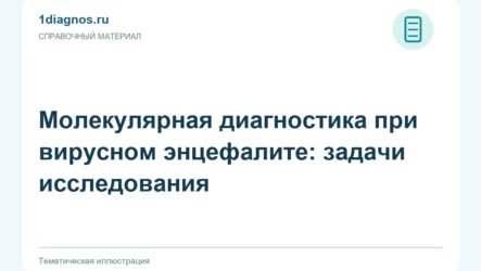 Молекулярная диагностика при вирусном энцефалите: задачи исследования