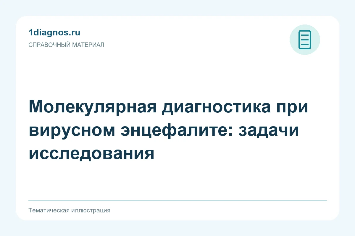 Молекулярная диагностика при вирусном энцефалите: задачи исследования — тематическая иллюстрация